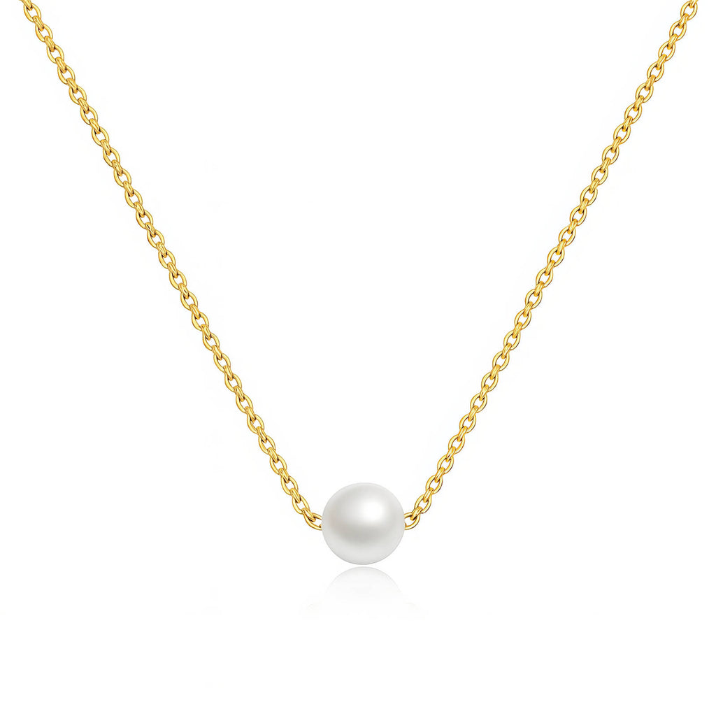 Seashell Pearl Beach Necklace – 18K Gold PVD Stainless Steel