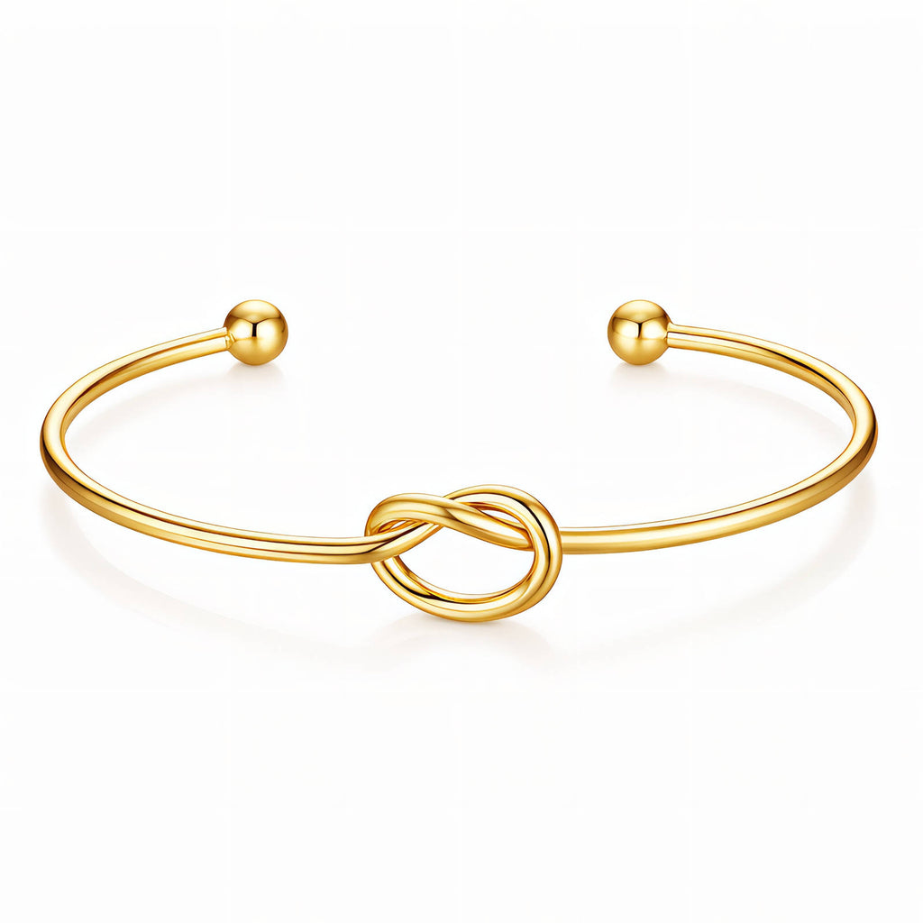 Heart Knot Bracelet – 18K Gold PVD-Plated Stainless Steel