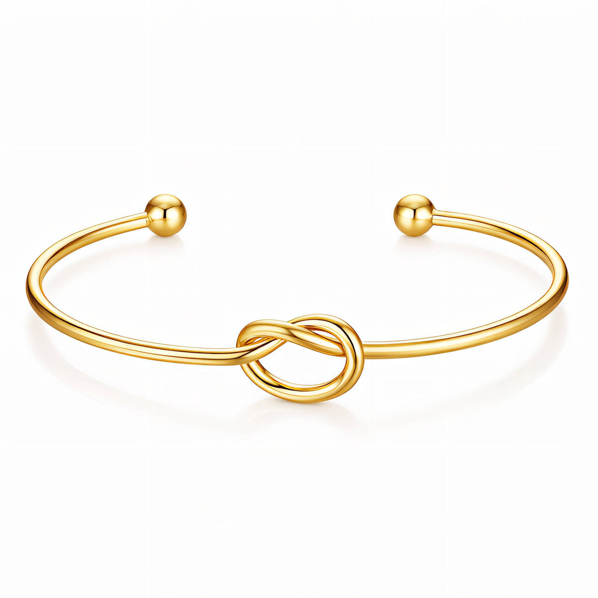 Heart Knot Bracelet – 18K Gold PVD-Plated Stainless Steel