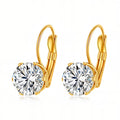 French Hook Earrings – 18K Gold PVD Stainless Steel with Cubic Zirconia