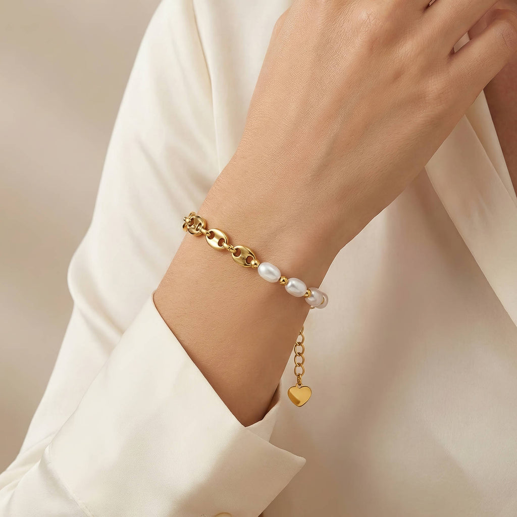 Pearl Fine Bracelet – 18K Gold PVD-Plated Stainless Steel