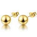 Frosted Ball Stud Earrings – Gold-Plated Stainless Steel
