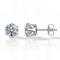 Solitaire Stud Earrings – Stainless Steel Cubic Zirconia Unisex