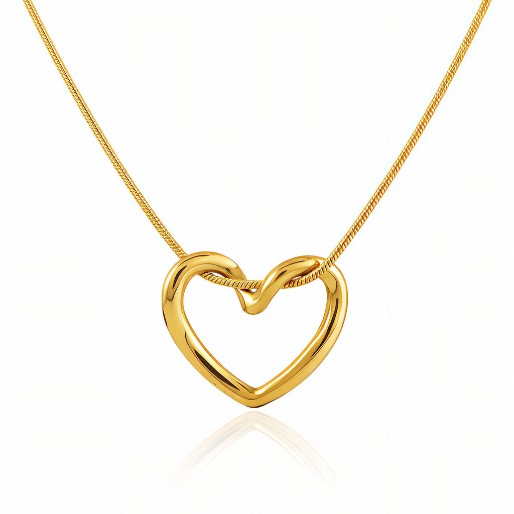 Heart Pendant Necklace – 18K Gold PVD Stainless Steel