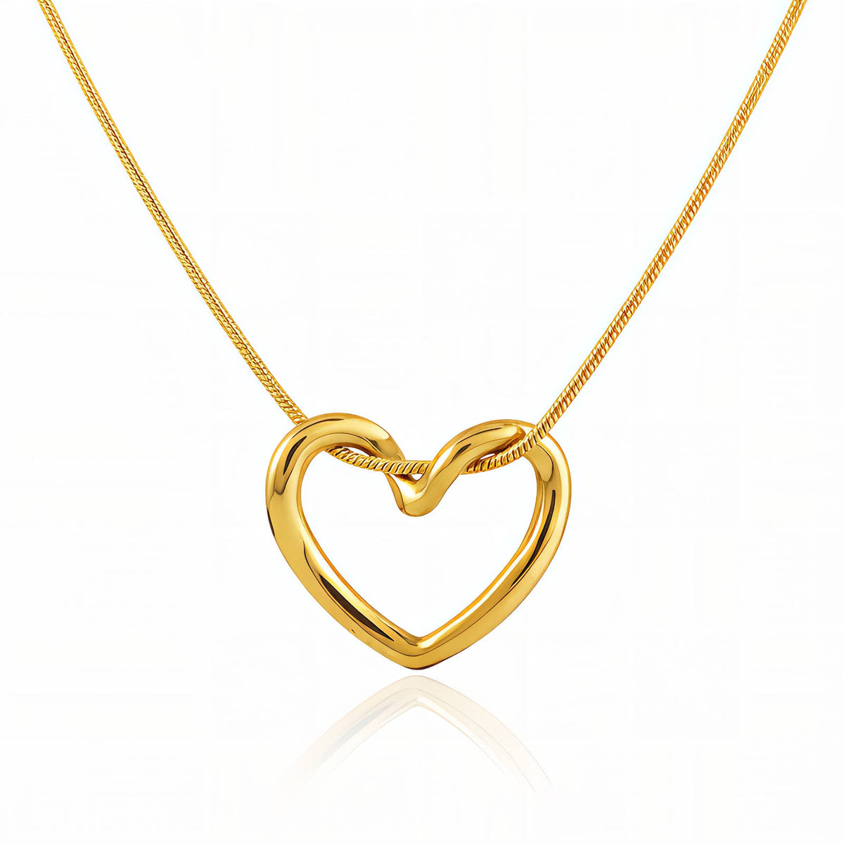 Heart Pendant Necklace – 18K Gold PVD Stainless Steel