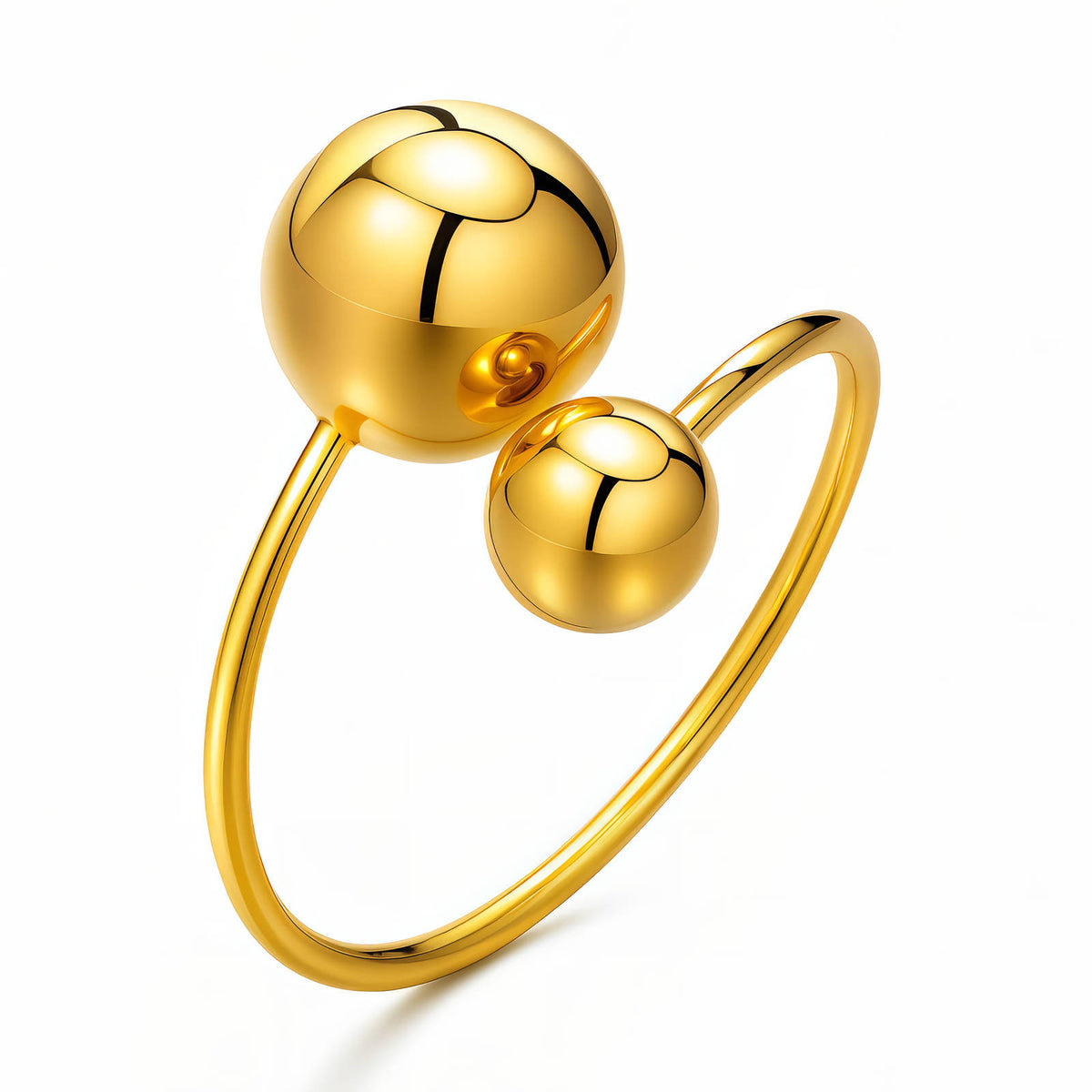 Orbit Open Ball Ring – 18K Gold PVD Stainless Steel