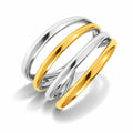 Double Tone Four-Layer Ring – 18K Gold PVD Stainless Steel