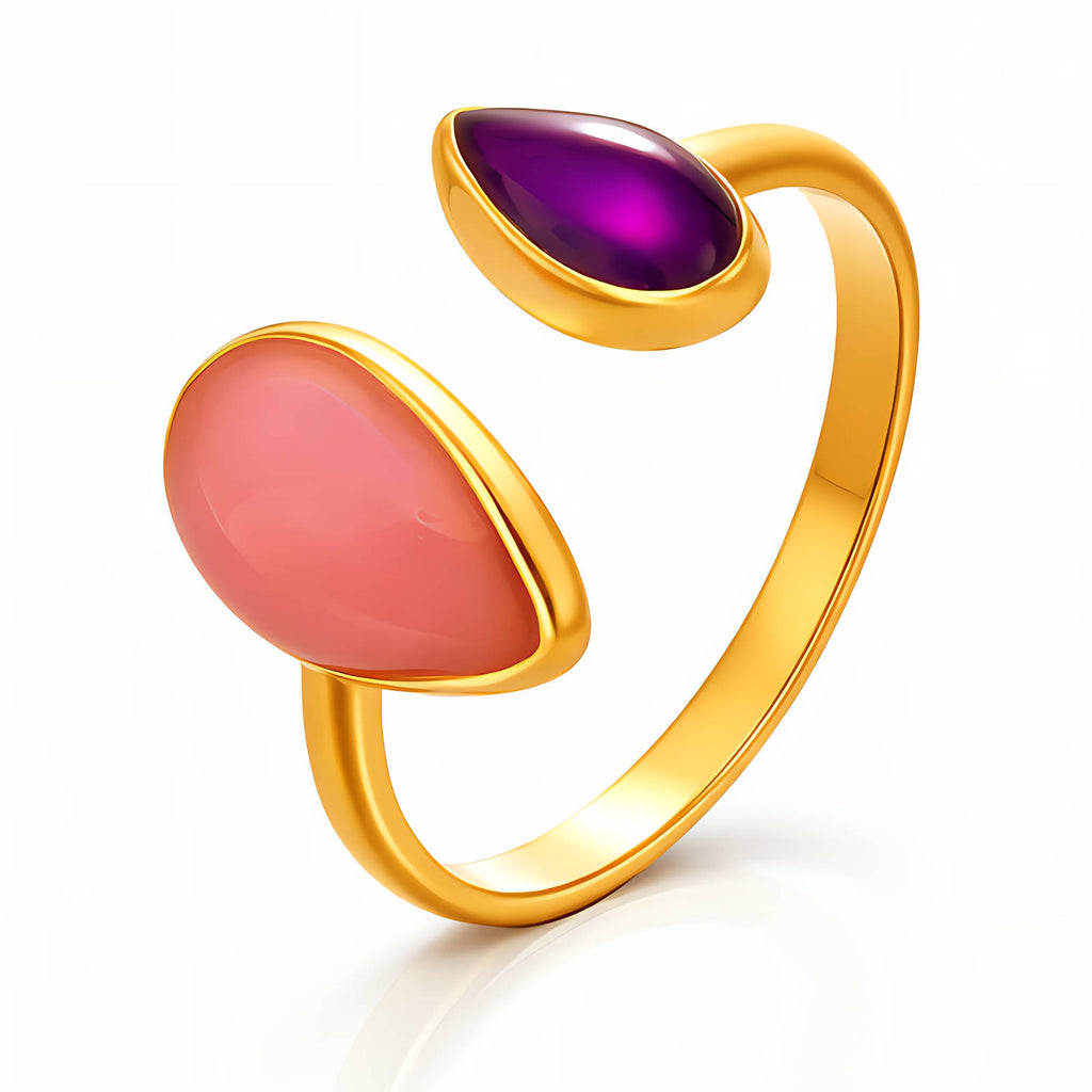Sculptural Droplet Ring – 18K Gold PVD Stainless Steel