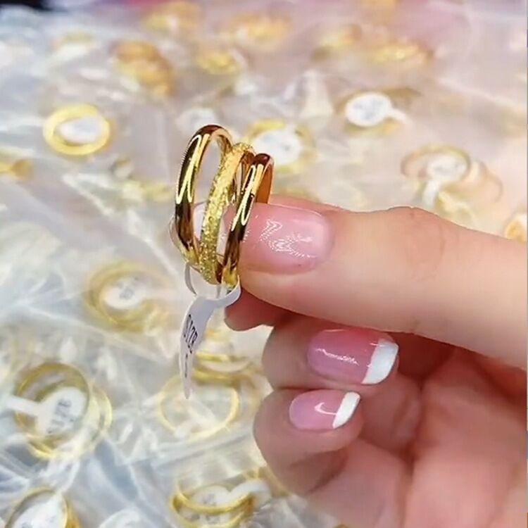Three-Layer Ring Set – 18K Gold PVD Stainless Steel