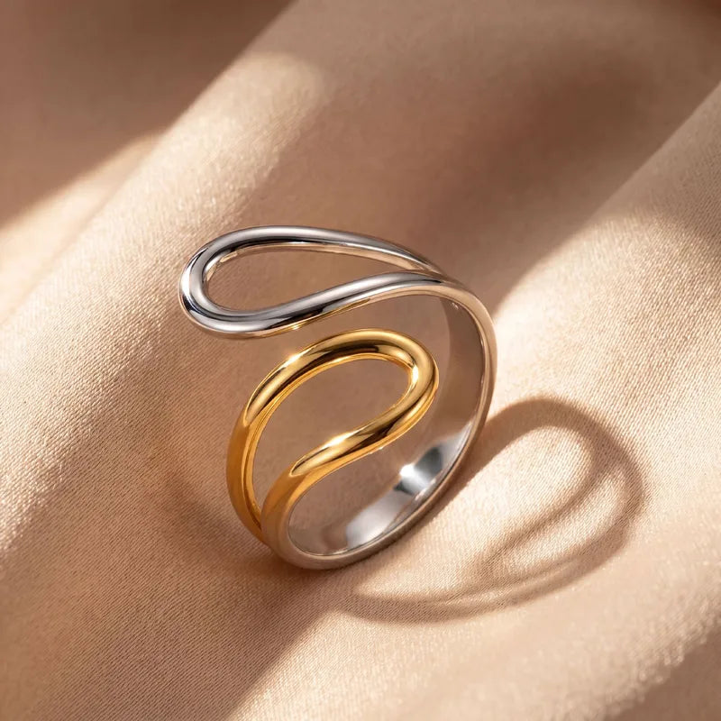 Contrast Open Ring – 18K Gold PVD Stainless Steel