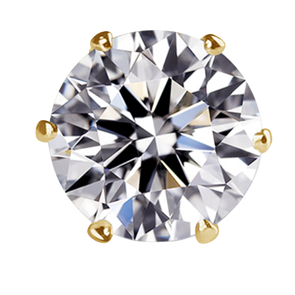 Classic Round Solitaire Stud Earrings
