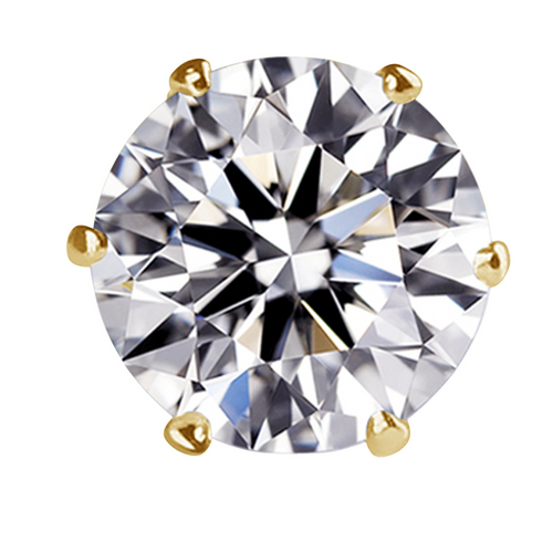 Classic Round Solitaire Stud Earrings