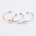 Heart Knot Bracelet – 18K Gold PVD-Plated Stainless Steel