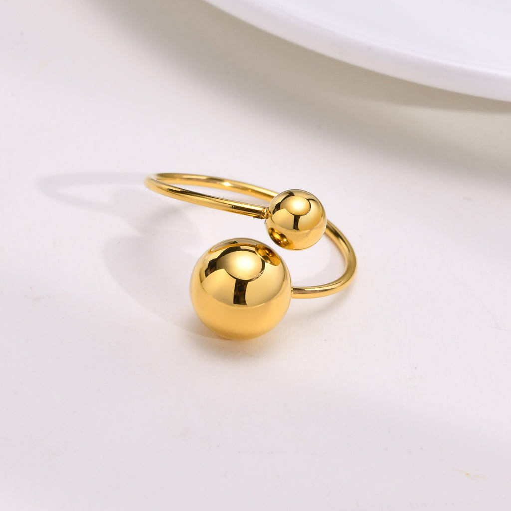 Orbit Open Ball Ring – 18K Gold PVD Stainless Steel