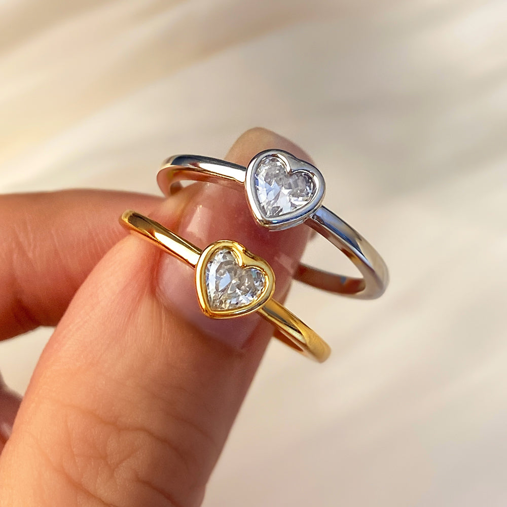 Heartline Adjustable Ring