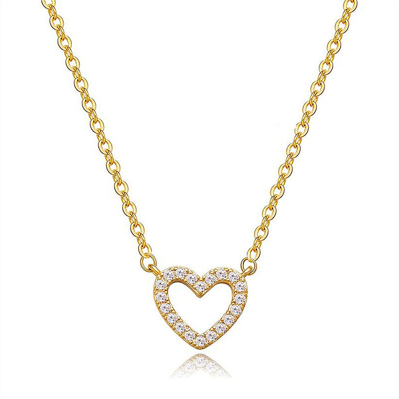 Hearts Gold-Plated Titanium Steel Necklace