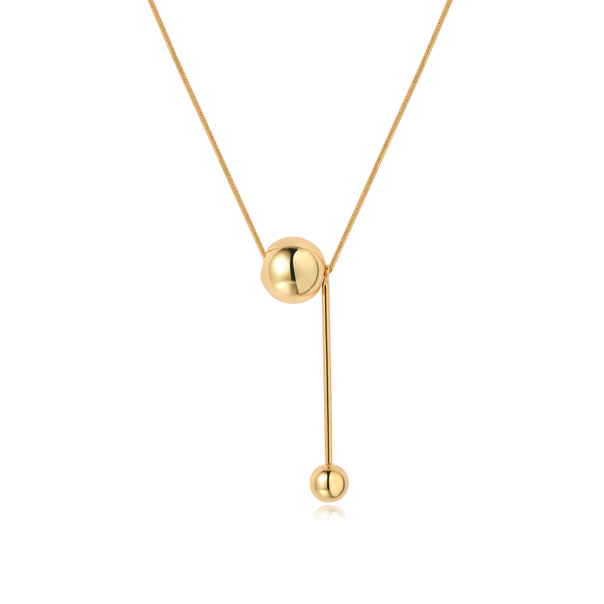 Ball Pendant Necklace – 18K Gold PVD Stainless Steel