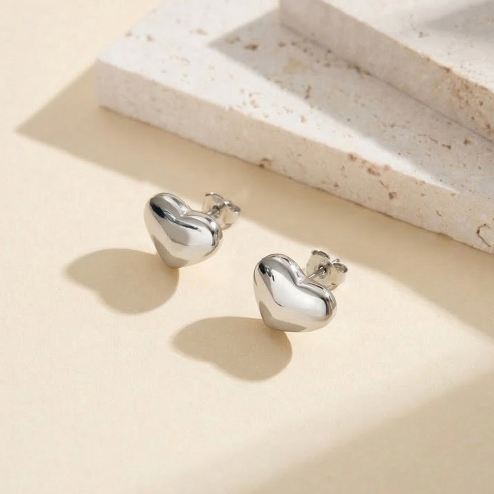 Heartline Stud Earrings