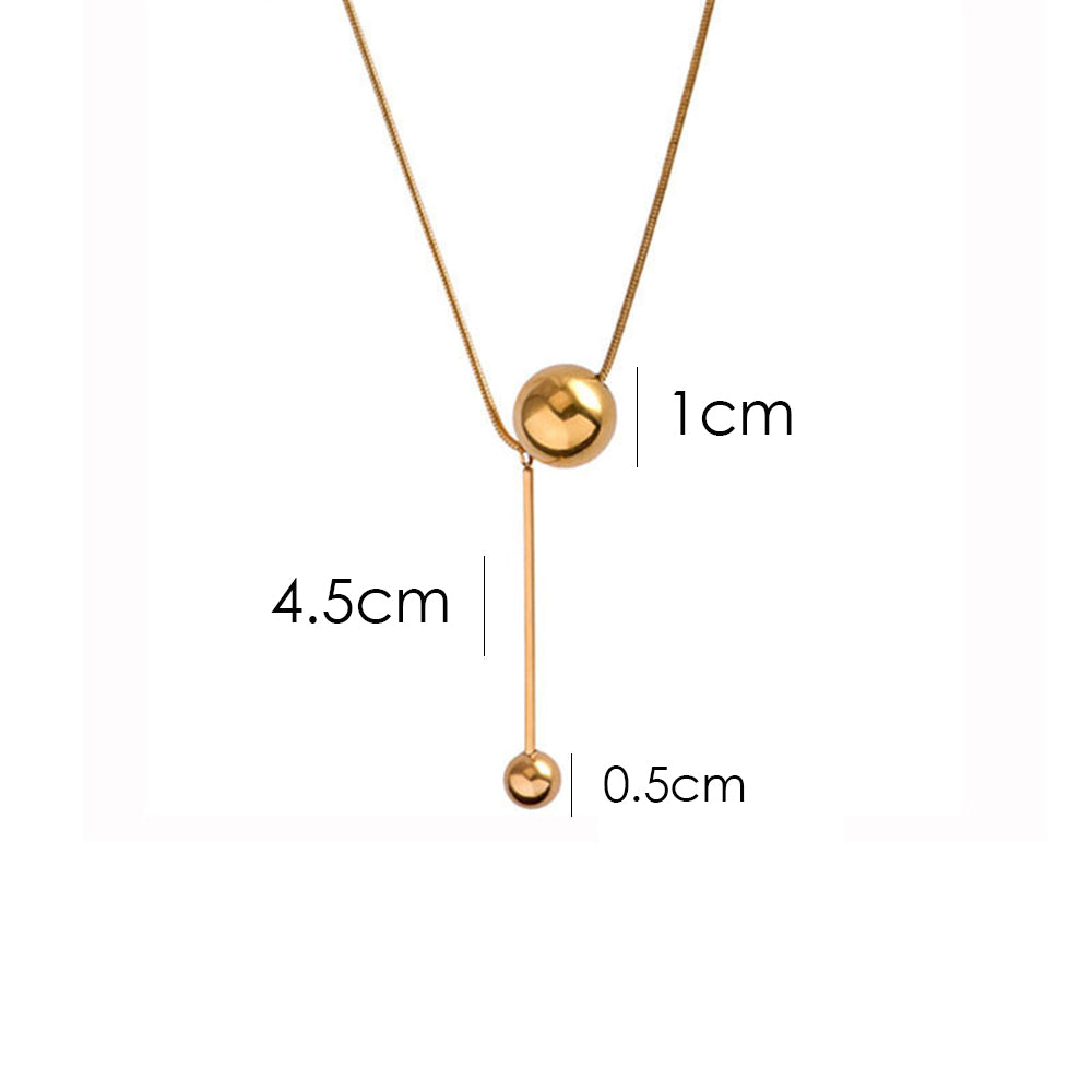 Ball Pendant Necklace – 18K Gold PVD Stainless Steel