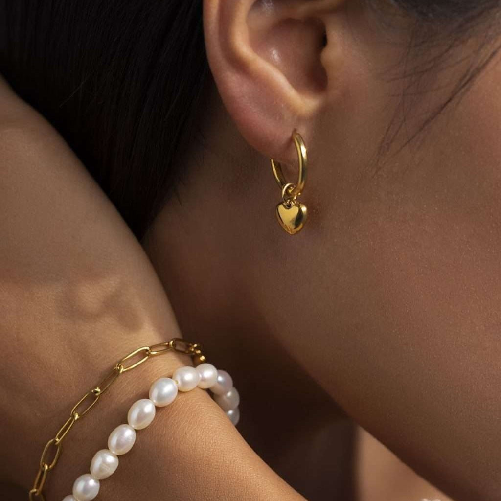 Heartbeat Hoop Earrings