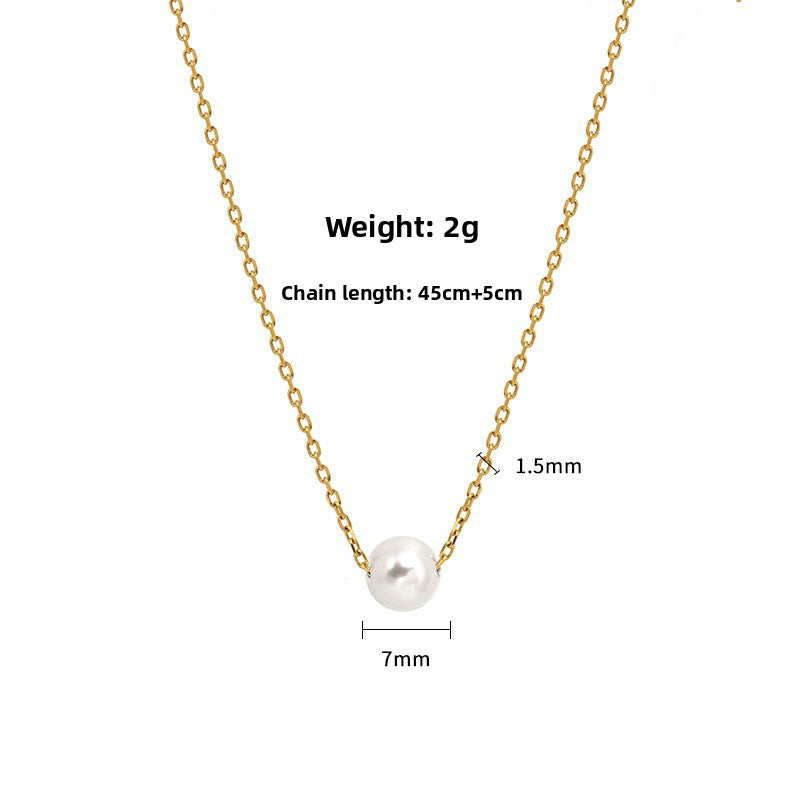 Seashell Pearl Beach Necklace – 18K Gold PVD Stainless Steel