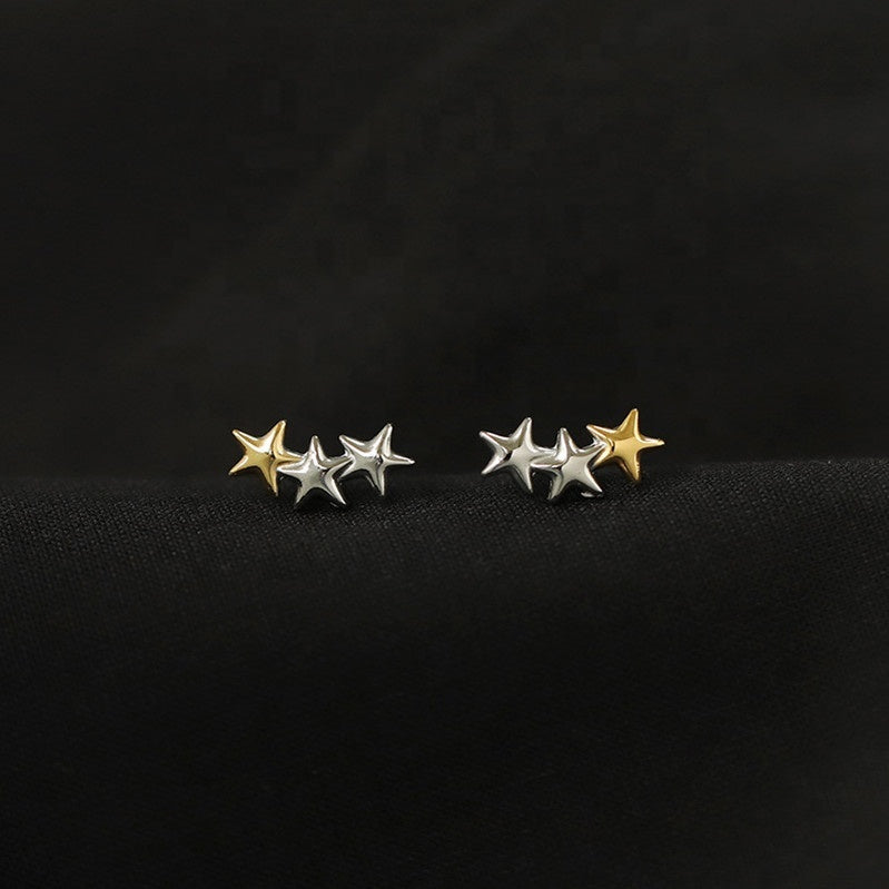 Liora Triple Star Stud Earrings – 18K Gold PVD Stainless Steel