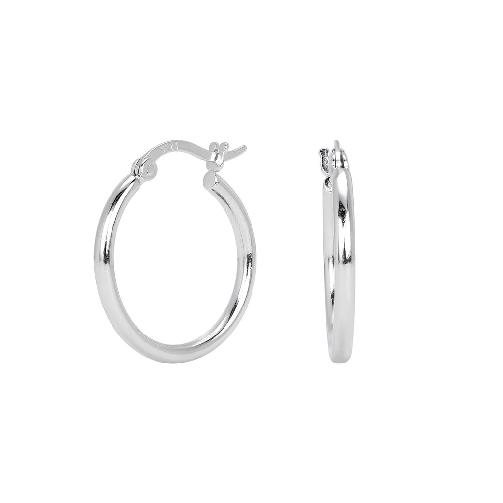 Round Hoop Earrings – 3 cm Stainless Steel