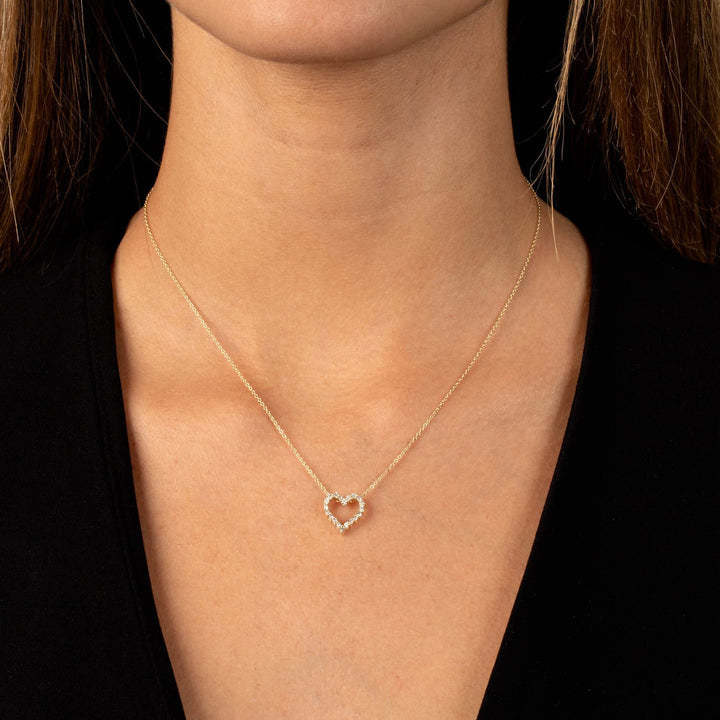 Hearts Gold-Plated Titanium Steel Necklace
