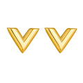V-Shaped Stud Earrings – 18K Gold PVD Stainless Steel