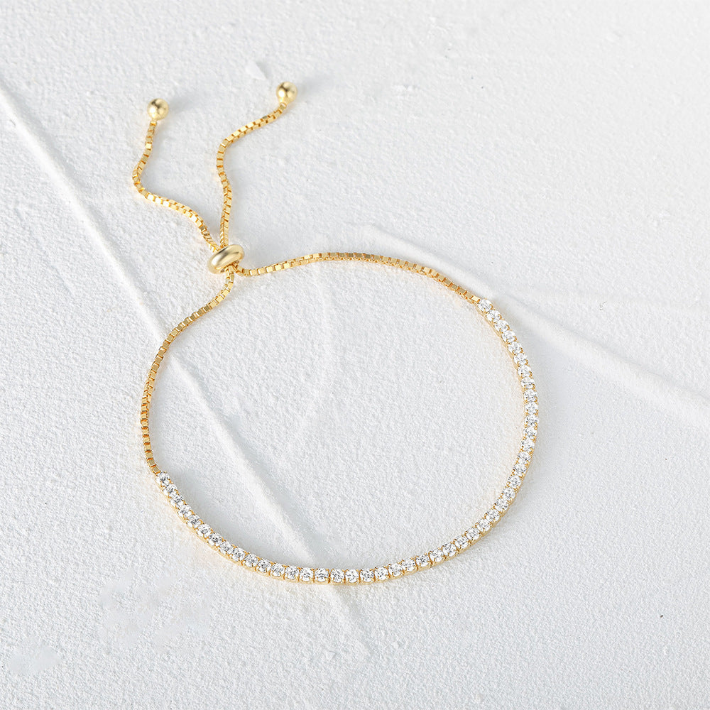 Tennis Bracelet – 18K Gold PVD Brass with Cubic Zirconia