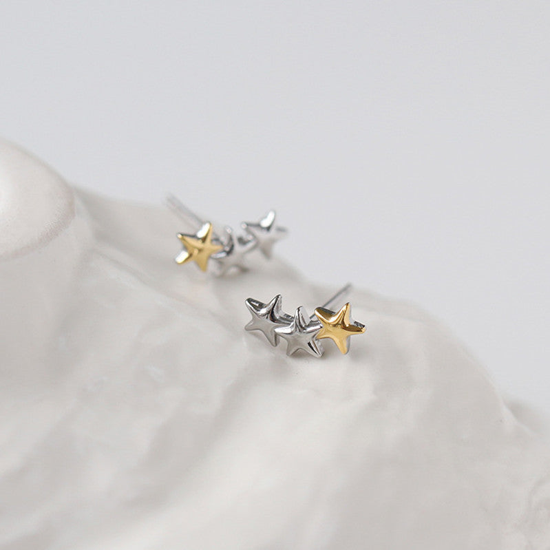 Liora Triple Star Stud Earrings – 18K Gold PVD Stainless Steel