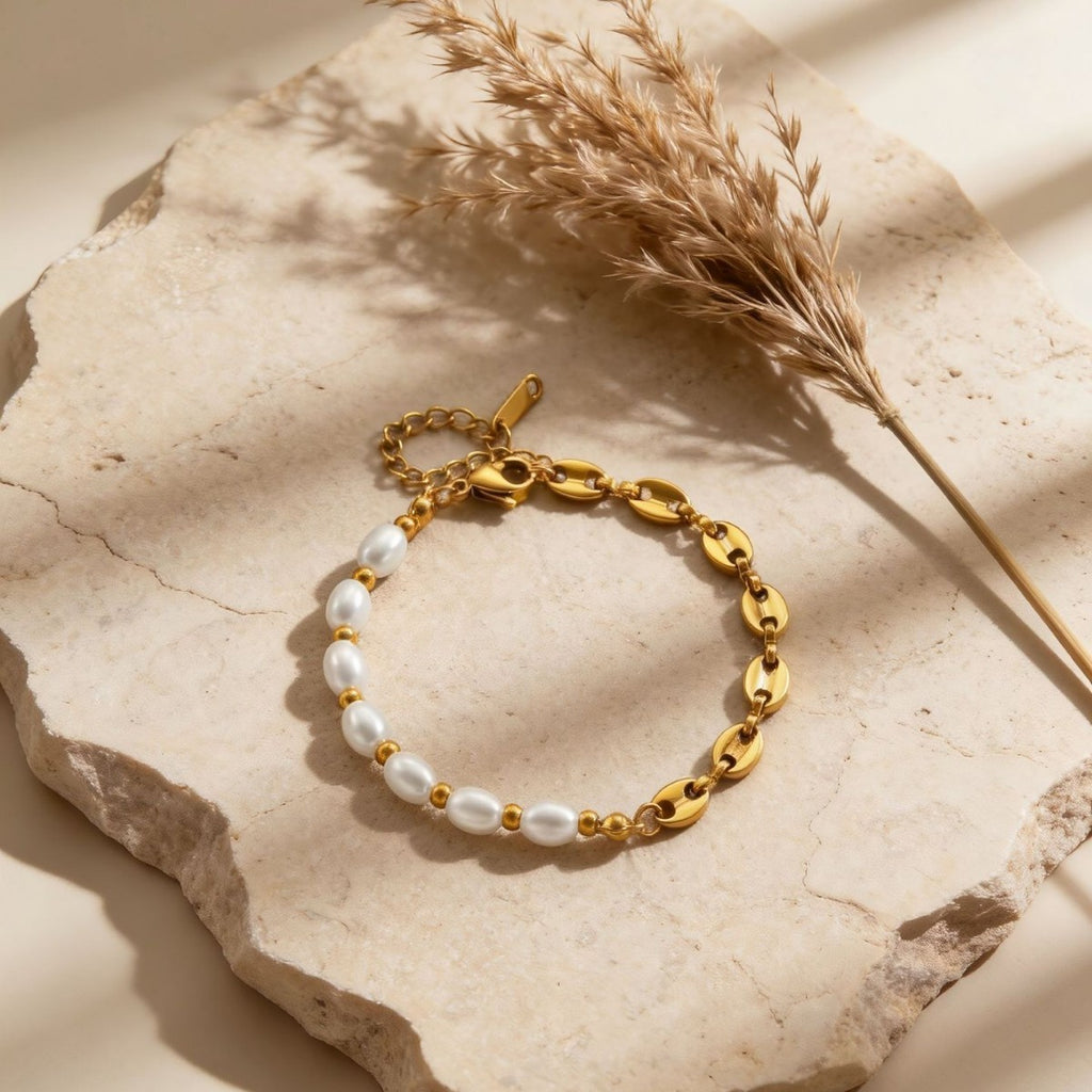 Pearl Fine Bracelet – 18K Gold PVD-Plated Stainless Steel