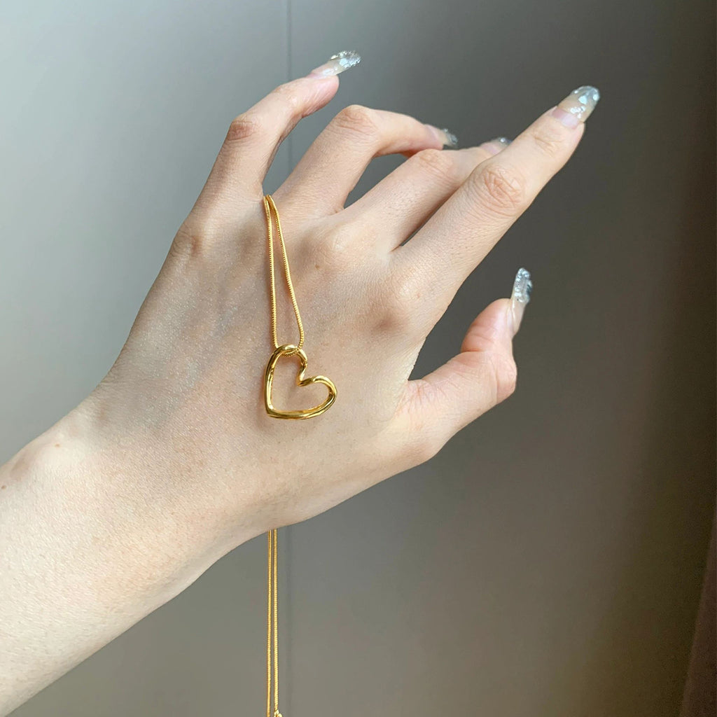 Heart Pendant Necklace – 18K Gold PVD Stainless Steel