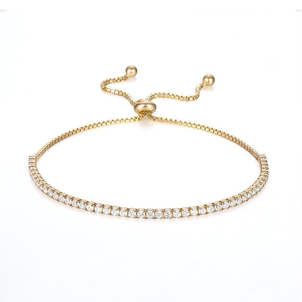 Tennis Bracelet – 18K Gold PVD Brass with Cubic Zirconia