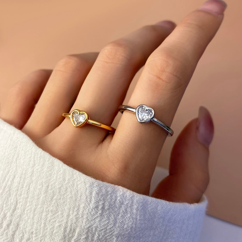 Heartline Adjustable Ring