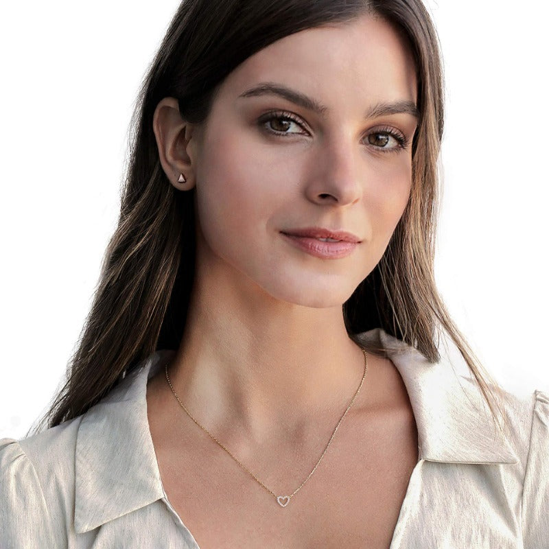 Hearts Gold-Plated Titanium Steel Necklace
