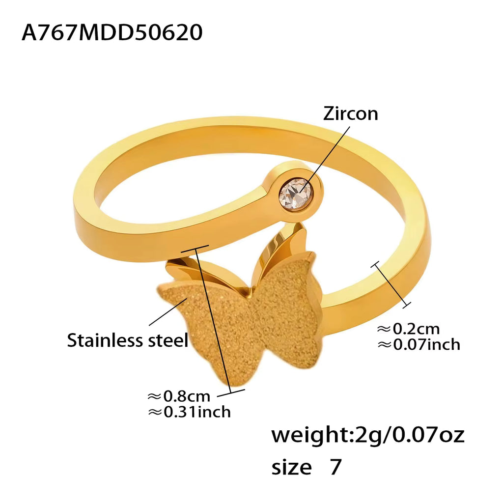 Butterfly Ring – 18K Gold PVD Stainless Steel