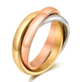Tricolour Rolling Ring –  PVD Stainless Steel