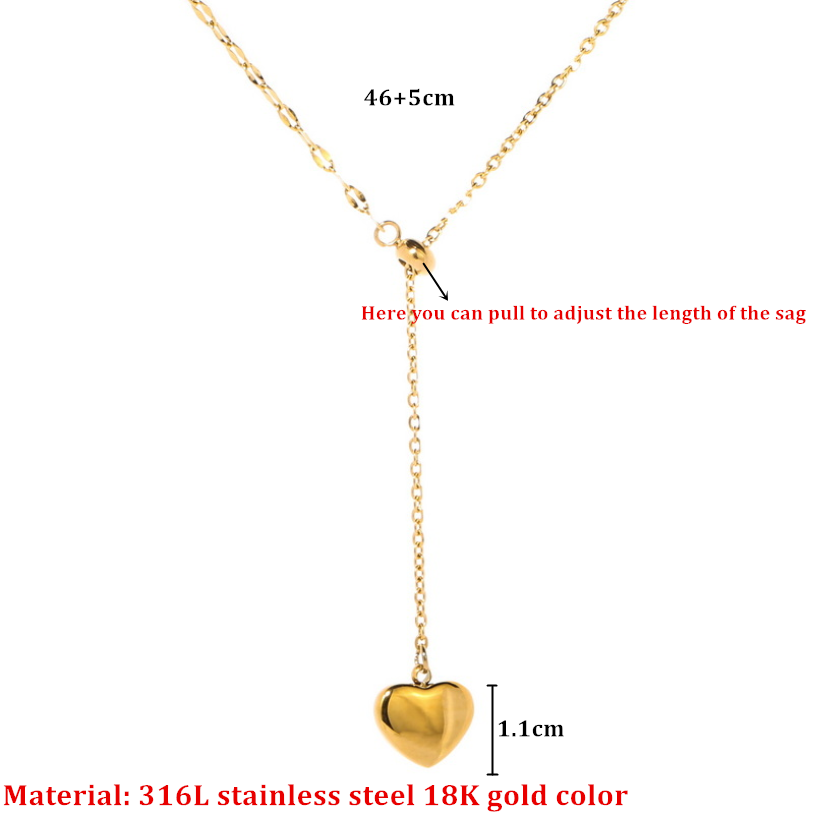 Heart Necklace – 18K Gold PVD Stainless Steel