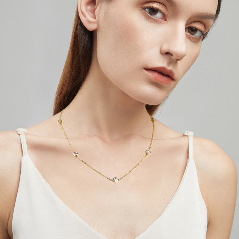 White Pearl Choker Necklace – 18K Gold PVD Stainless Steel