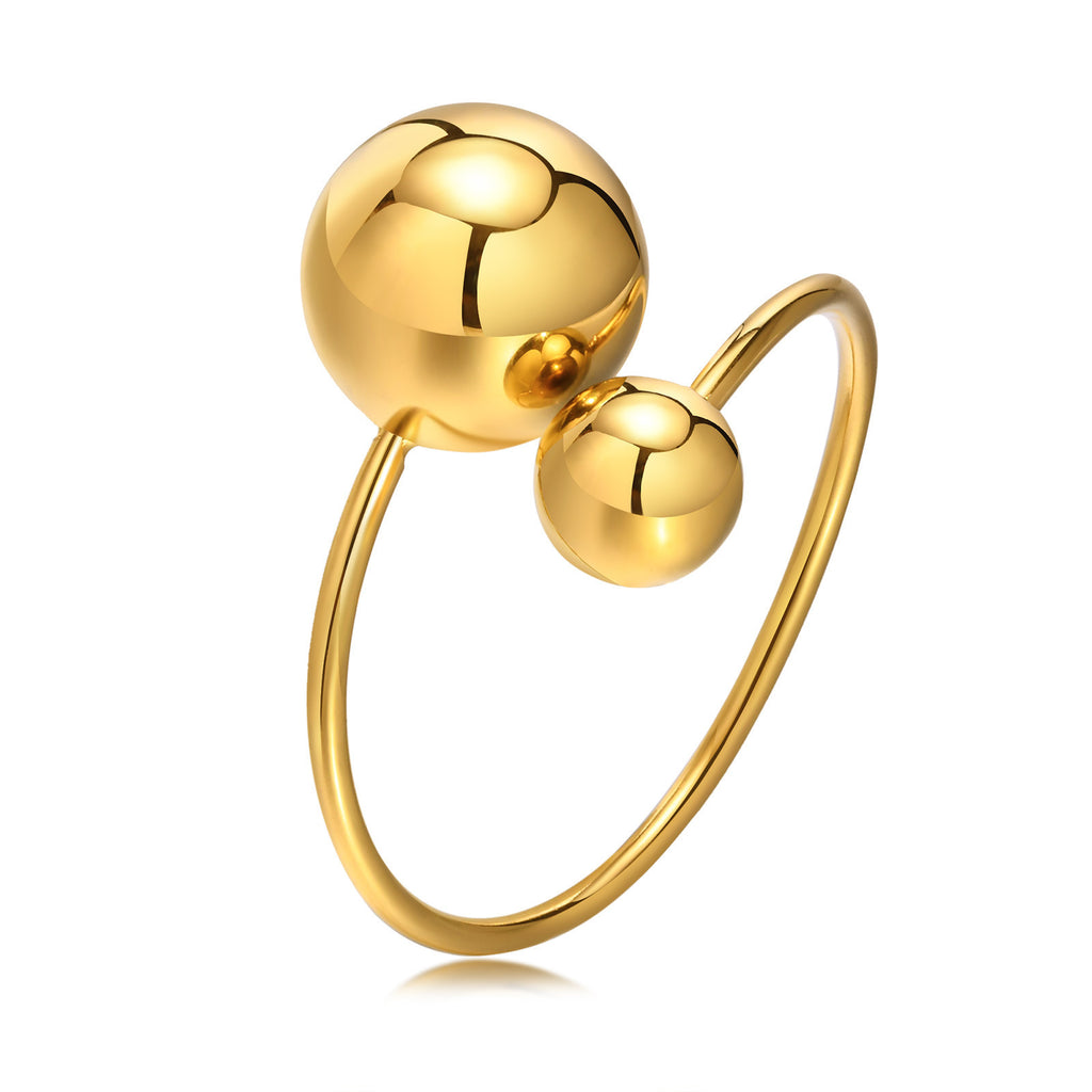 Orbit Open Ball Ring – 18K Gold PVD Stainless Steel