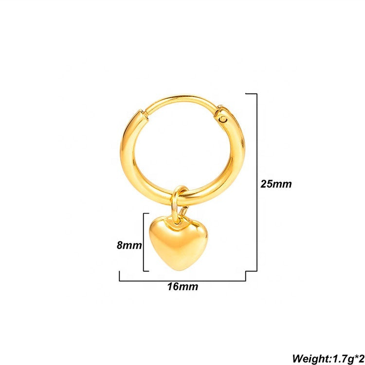 Heartbeat Hoop Earrings