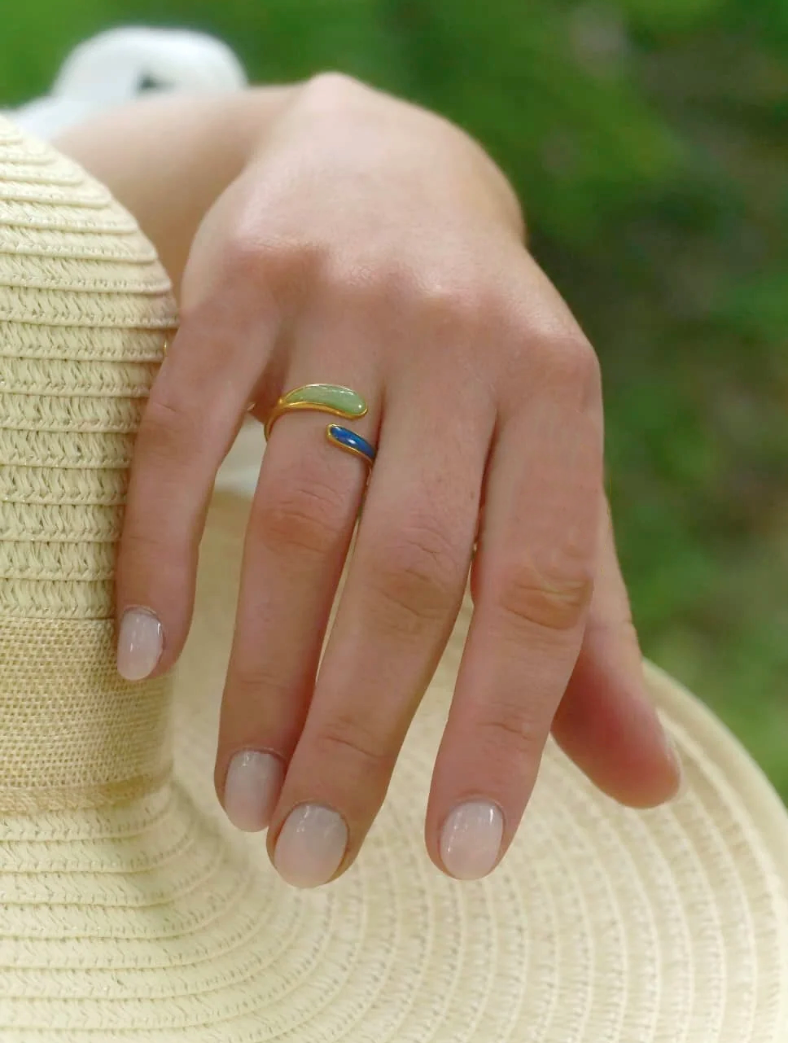 Geometric Open Ring – 18K Gold PVD Stainless Steel