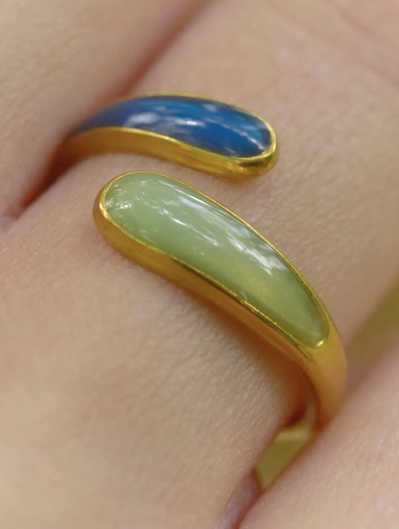Geometric Open Ring – 18K Gold PVD Stainless Steel