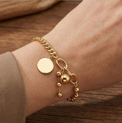 Cuban Chain Bracelet – 18K Gold PVD-Plated Stainless Steel