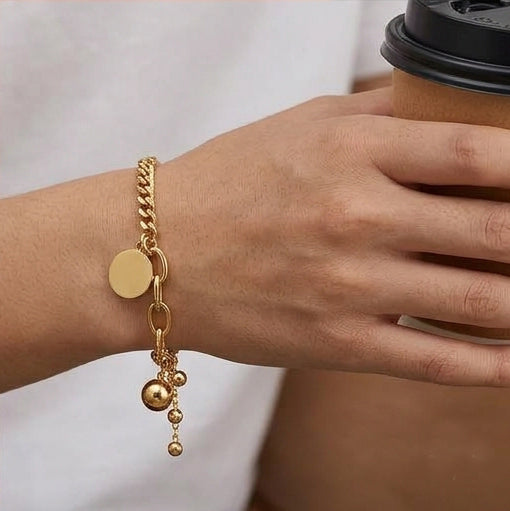 Cuban Chain Bracelet – 18K Gold PVD-Plated Stainless Steel